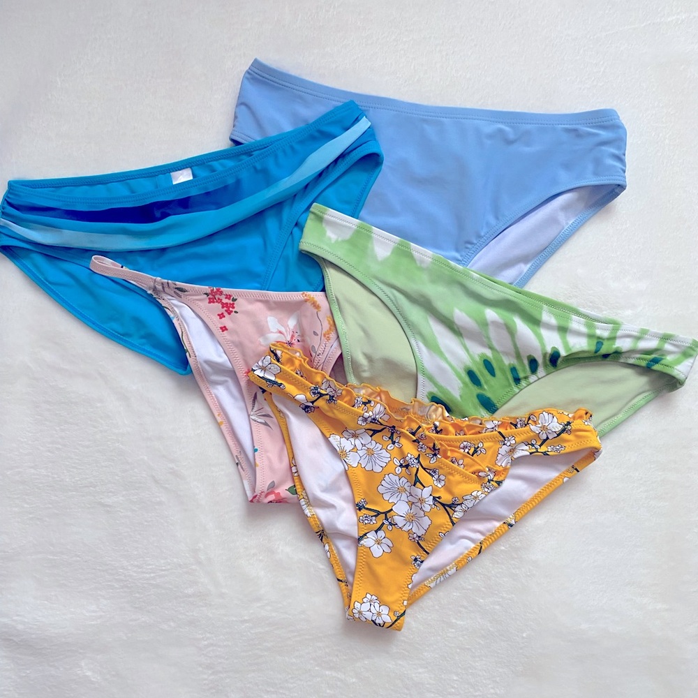 Lot of five women’s swim bikini bottoms